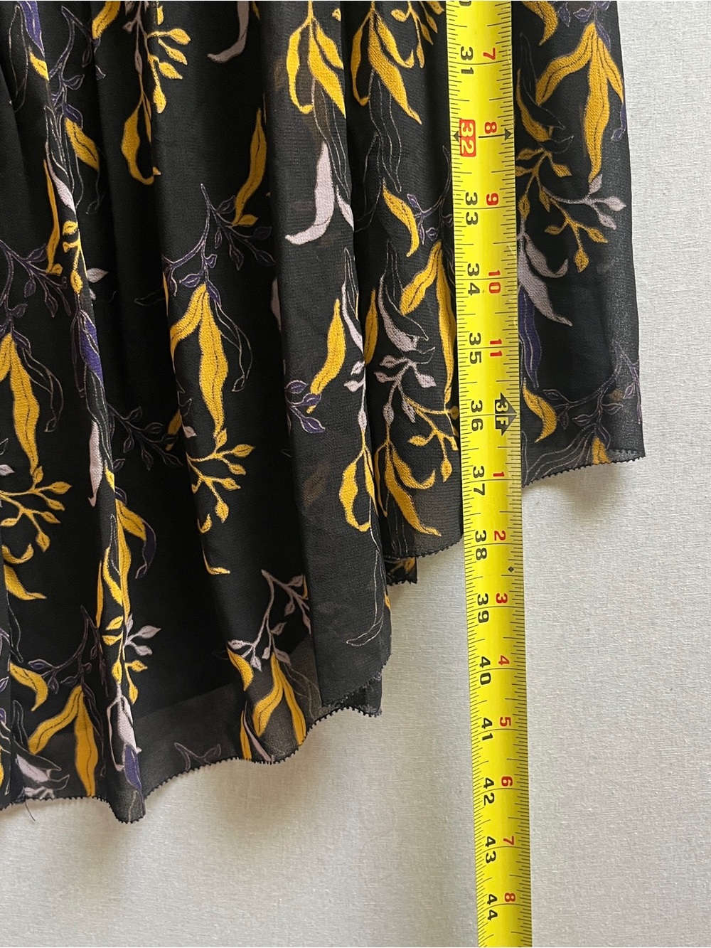 Le Fou Wilfred Aritzia Floral Chiffon Tiered Dress Black Size XL - Picture 3 of 12